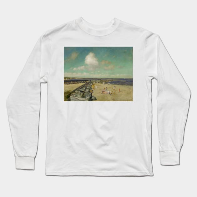 Morning at Breakwater, Shinnecock by William Merritt Chase Long Sleeve T-Shirt by Classic Art Stall